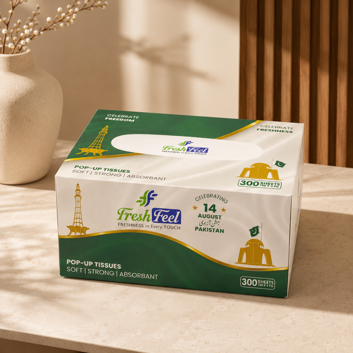 Fresh Feel Pop Up Azadi Offer 150x2 Ply - Image 2